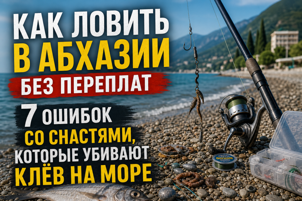 Как ловить в Абхазии без переплат: 7 ошибок со снастями, которые убивают клёв на море